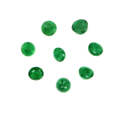 Natural Zambian Emerald Calibrated Rounds | 3mm & 3.5mm