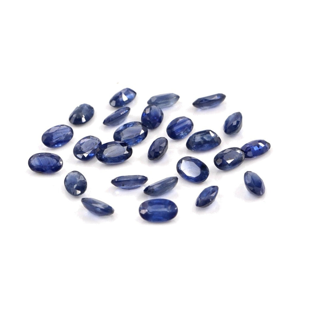 Natural Untreated Blue Sapphire Calibrated Ovals | 3x5mm & 4x6mm