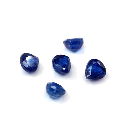 Natural Bangkok Blue Sapphire Calibrated Hearts | 5mm & 6mm