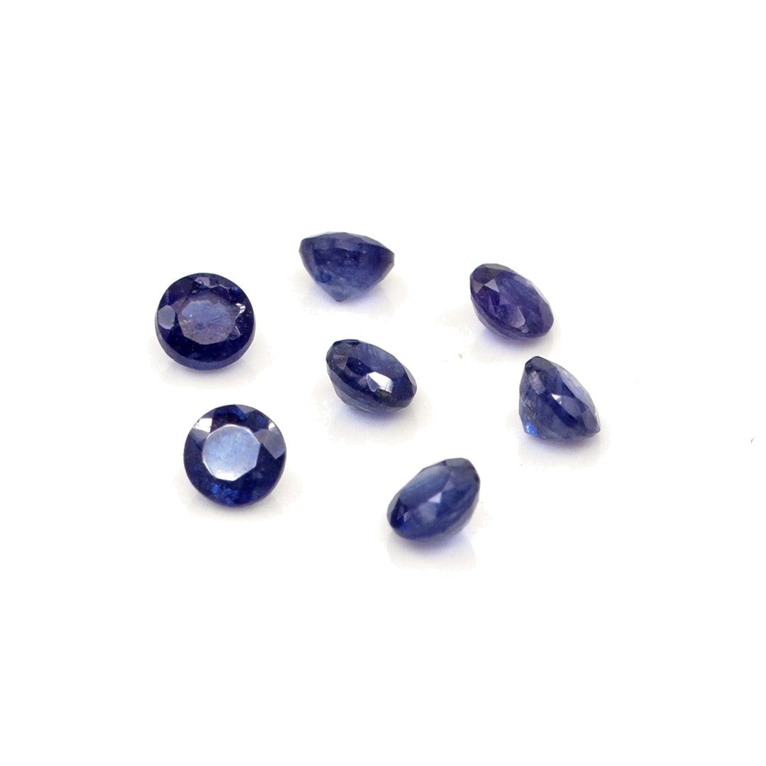 Natural Bangkok Blue Sapphire Calibrated Rounds | 4mm & 4.5mm