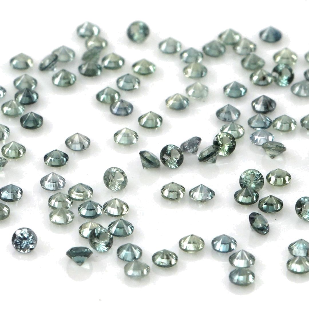 Natural Untreated Teal Sapphire Calibrated Rounds | 2mm & 2.5mm