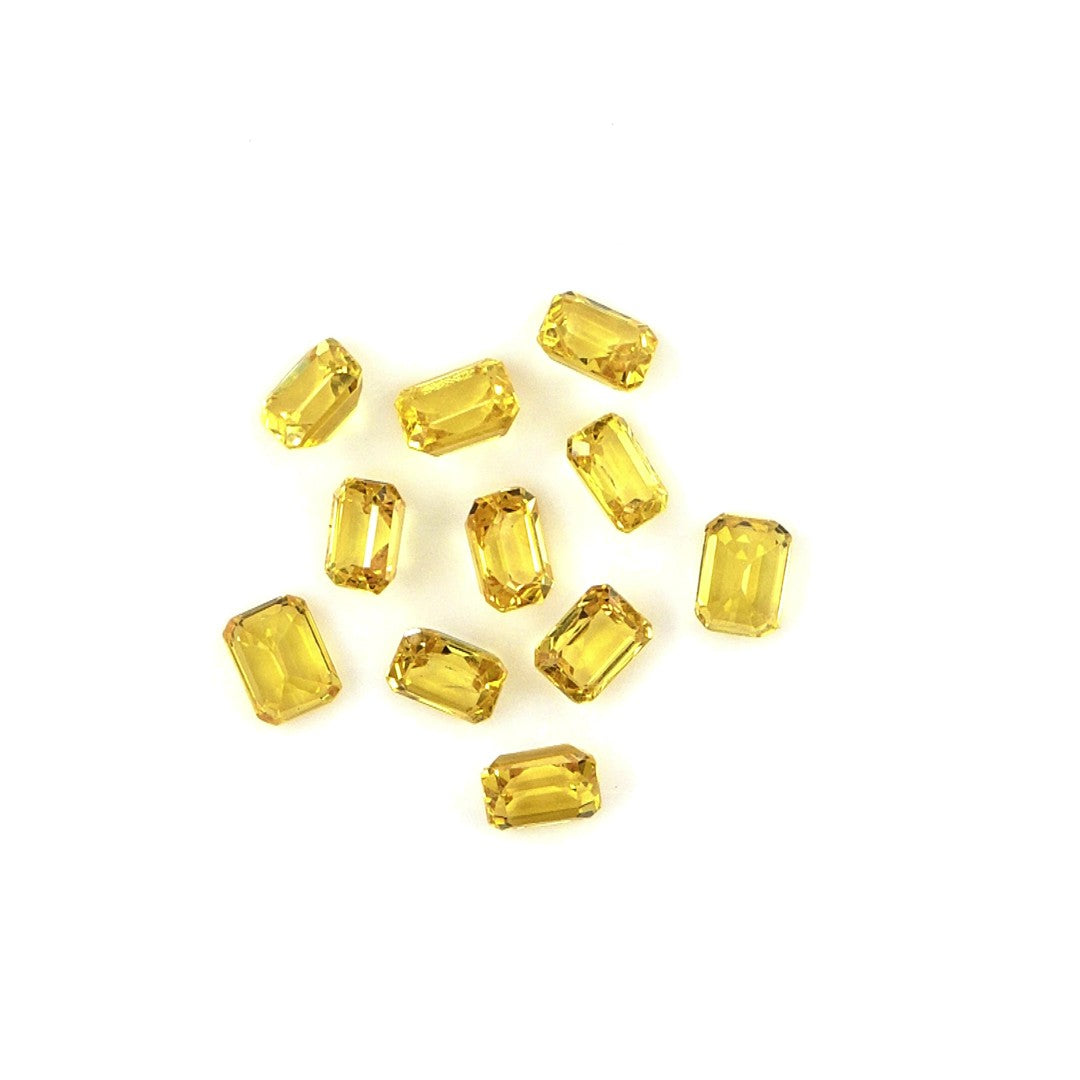 Natural Untreated Yellow Sapphire Calibrated Octagons | 3x4mm & 4x5mm