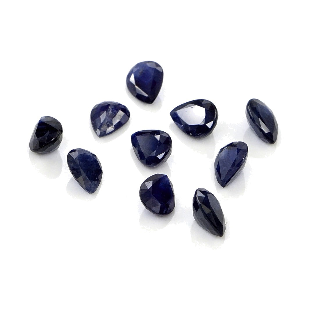 Natural Untreated Blue Sapphire Calibrated Pears | 5x7mm & 6x8mm