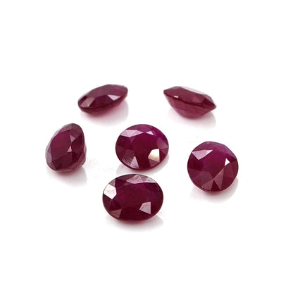 Natural Untreated African Ruby Calibrated Ovals | 5x6mm & 6x7mm