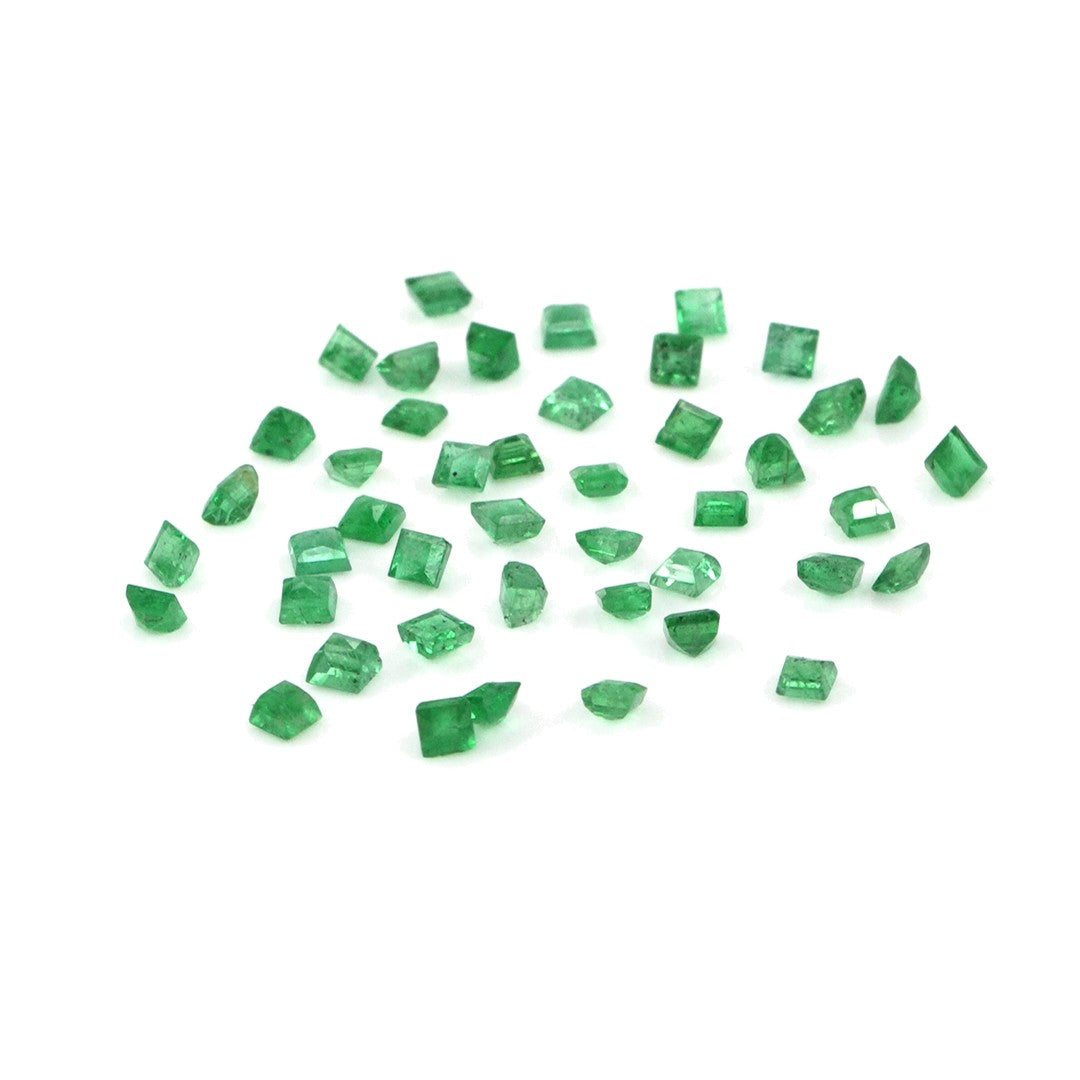 Natural Zambian Emerald Calibrated Squares | 2mm & 2.5mm