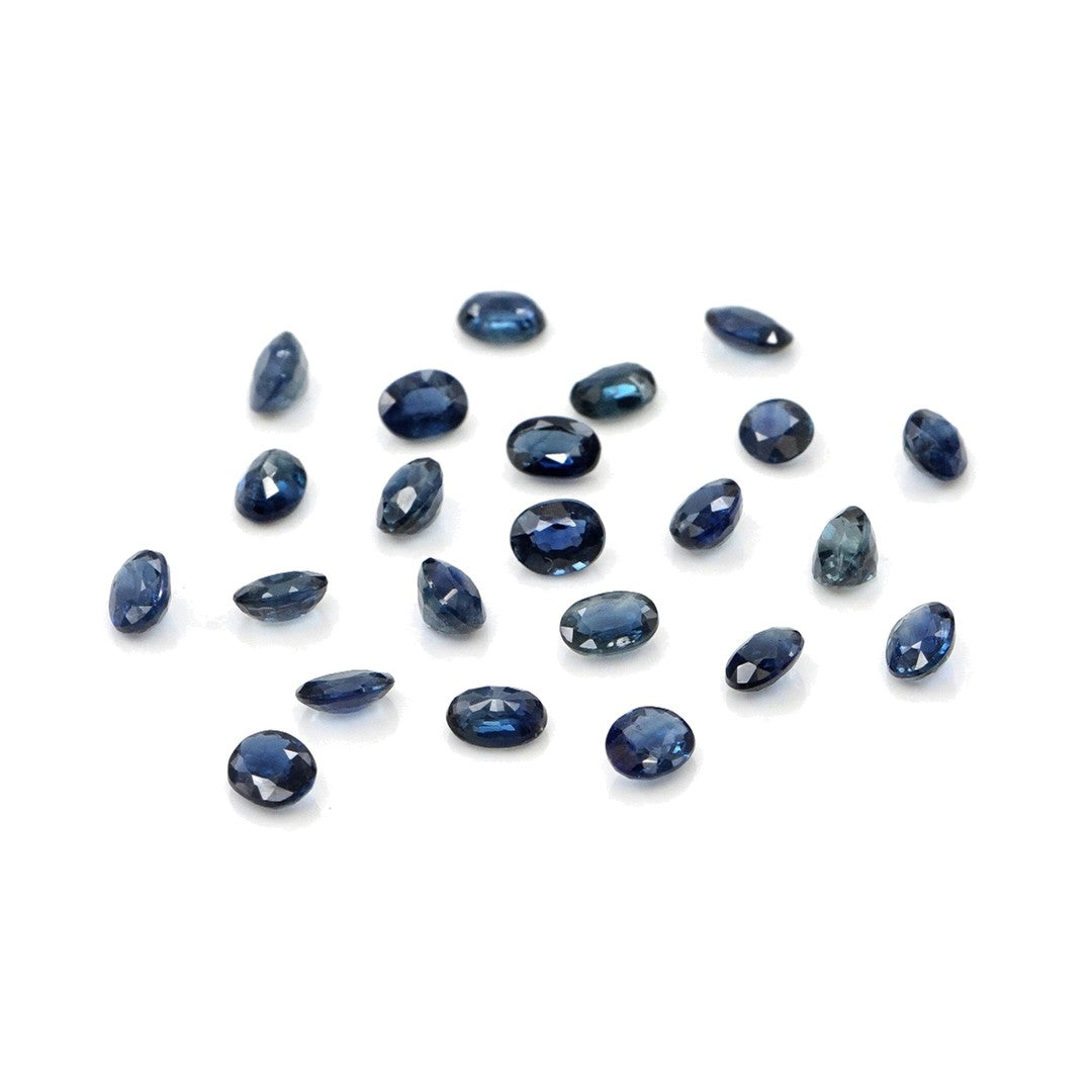 Natural Untreated Blue Sapphire Calibrated Ovals | 3x4mm & 4x5mm