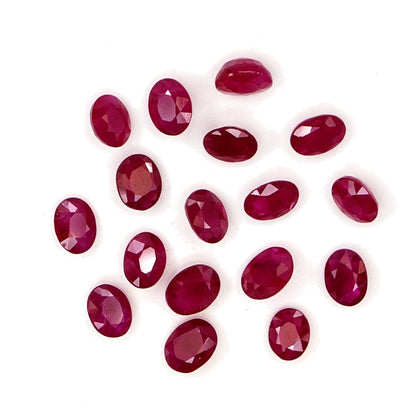 Natural Untreated Burma Ruby Calibrated Ovals | 3x4mm & 4x5mm