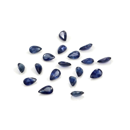 Natural Untreated Blue Sapphire Calibrated Pears | 3x5mm & 4x6mm