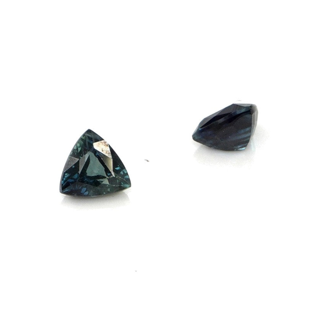 Natural Untreated Australian Teal Sapphire Calibrated Trillions | 5mm & 6mm