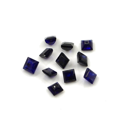 Natural Bangkok Blue Sapphire Calibrated Squares | 3mm & 3.5mm