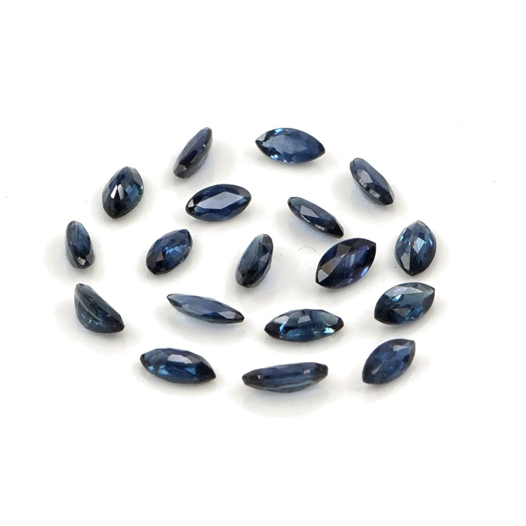 Natural Untreated Blue Sapphire Calibrated Marquise | 1.5x3mm & 2x4mm
