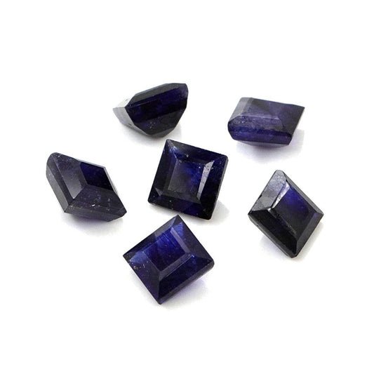 Natural Bangkok Blue Sapphire Calibrated Squares | 5mm & 6mm