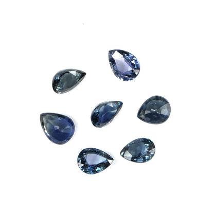 Natural Untreated Blue Sapphire Calibrated Pears | 3x4mm & 4x5mm