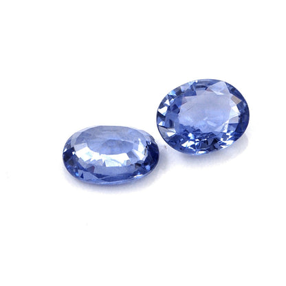 Natural Untreated Ceylon Blue Sapphire Ovals Pair  | 3.60cts