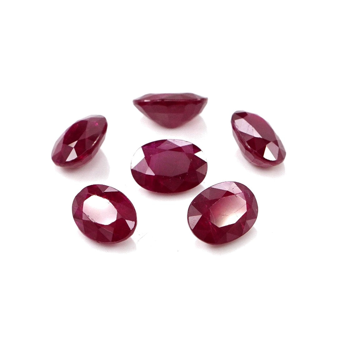 Natural Untreated African Ruby Calibrated Ovals | 5x7mm & 6x8mm