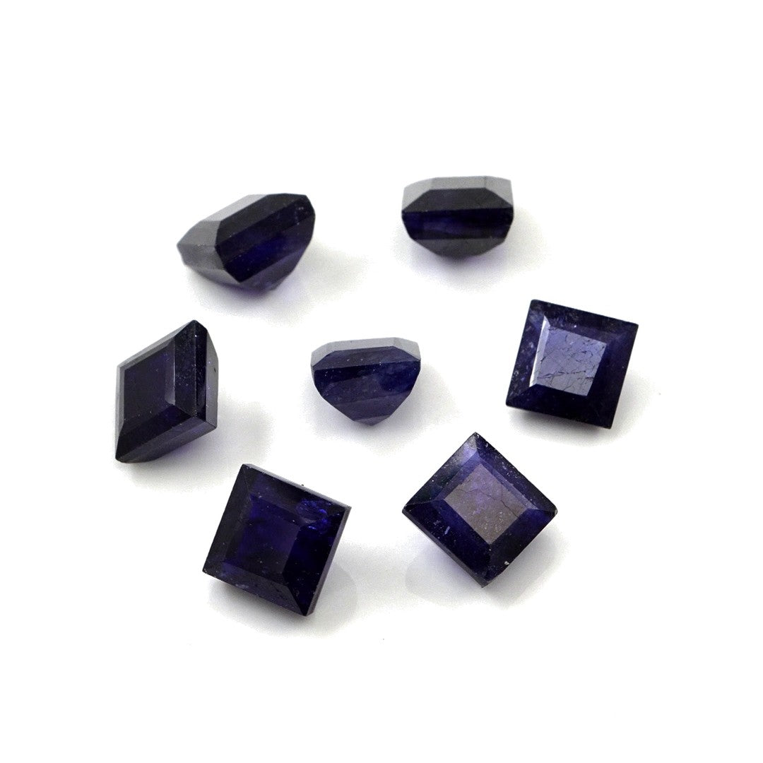Natural Bangkok Blue Sapphire Calibrated Squares | 7mm & 8mm