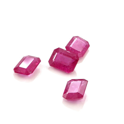 Natural Untreated Mozambique Ruby Calibrated Octagons | 5x7mm & 6x8mm