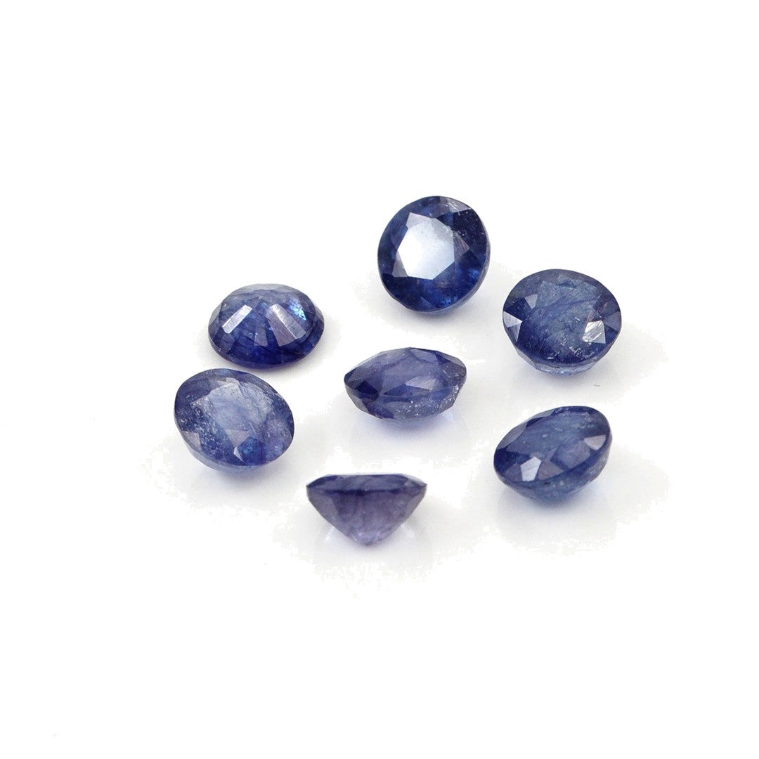 Natural Bangkok Blue Sapphire Calibrated Rounds | 7mm & 8mm