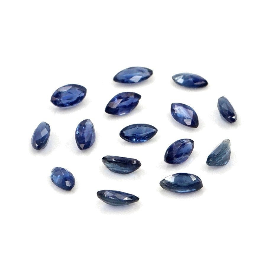 Natural Untreated Blue Sapphire Calibrated Marquise | 1.5x3mm & 2x4mm