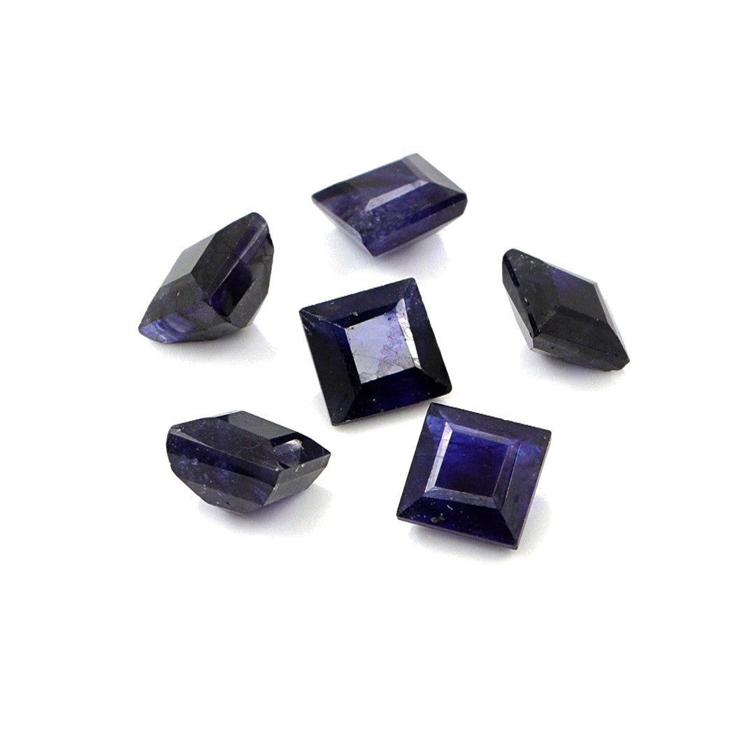 Natural Bangkok Blue Sapphire Calibrated Squares | 5mm & 6mm