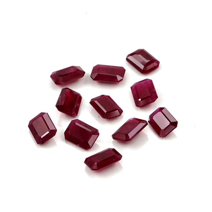 Natural Untreated Mozambique Ruby Calibrated Octagons | 5x7mm & 6x8mm
