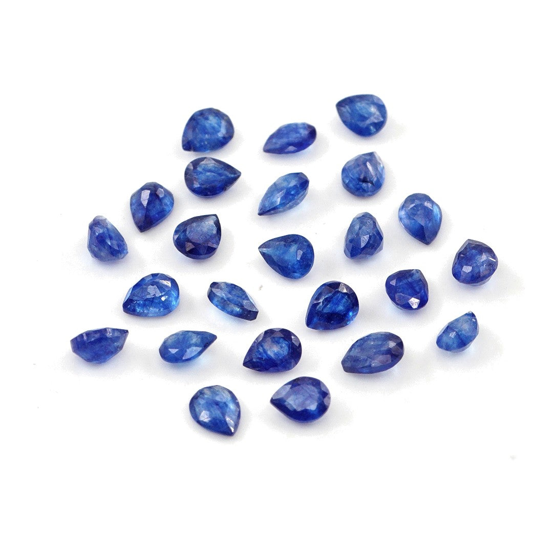 Natural Bangkok Blue Sapphire Calibrated Pears | 3x4mm & 4x5mm