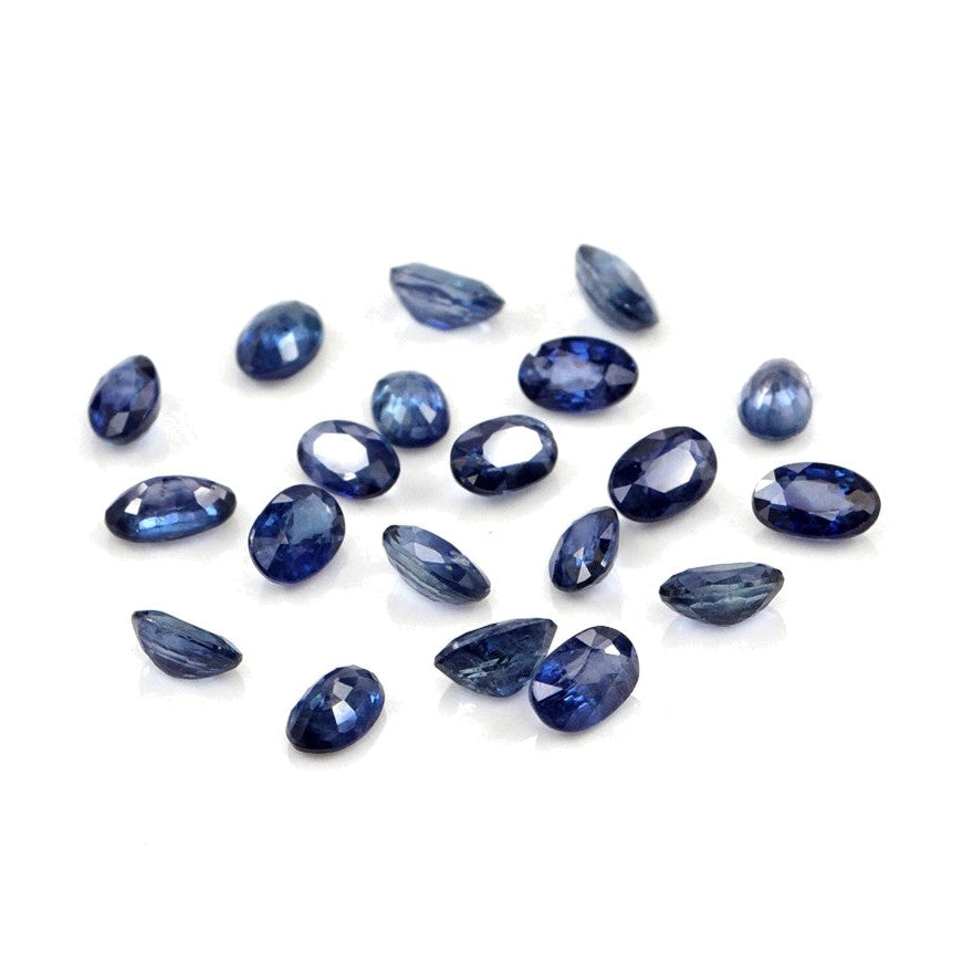 Natural Untreated Blue Sapphire Calibrated Ovals | 3x5mm & 4x6mm
