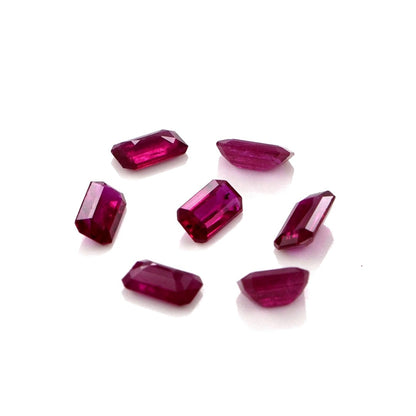 Natural Untreated Mozambique Ruby Calibrated Octagons | 3x5mm & 4x6mm