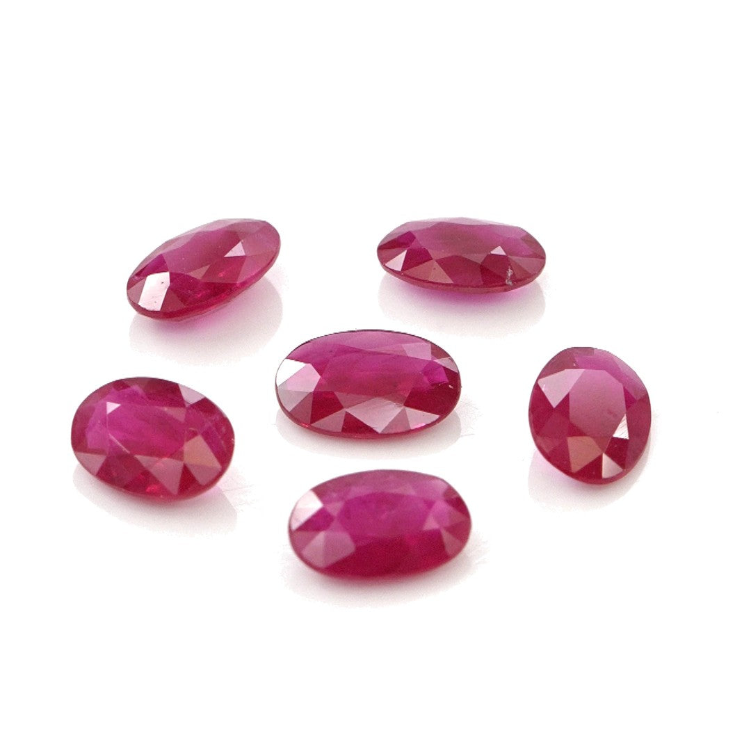 Natural Untreated Burma Ruby Calibrated Ovals | 3x5mm & 4x6mm