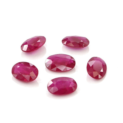 Natural Untreated Burma Ruby Calibrated Ovals | 3x5mm & 4x6mm