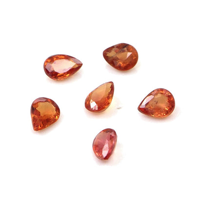 Natural Untreated Red Sapphire Calibrated Pears | 3x4mm & 4x5mm