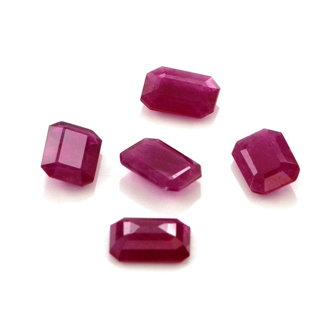 Natural Untreated Burma Ruby Calibrated Octagons | 5x7mm & 6x8mm