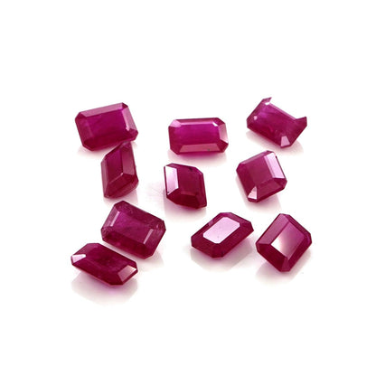 Natural Untreated Mozambique Ruby Calibrated Octagons | 5x7mm & 6x8mm