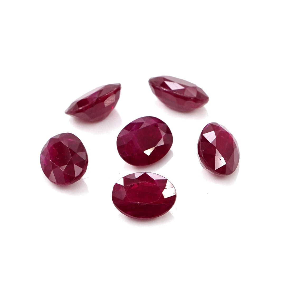 Natural Untreated African Ruby Calibrated Ovals | 5x7mm & 6x8mm