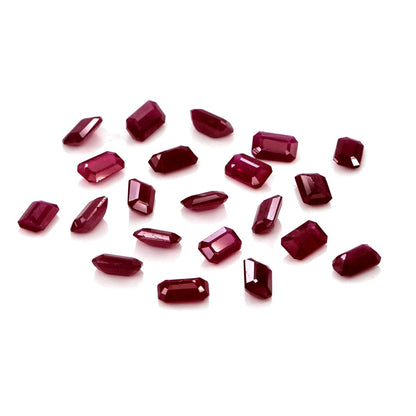 Natural Untreated Mozambique Ruby Calibrated Octagons | 3x5mm & 4x6mm