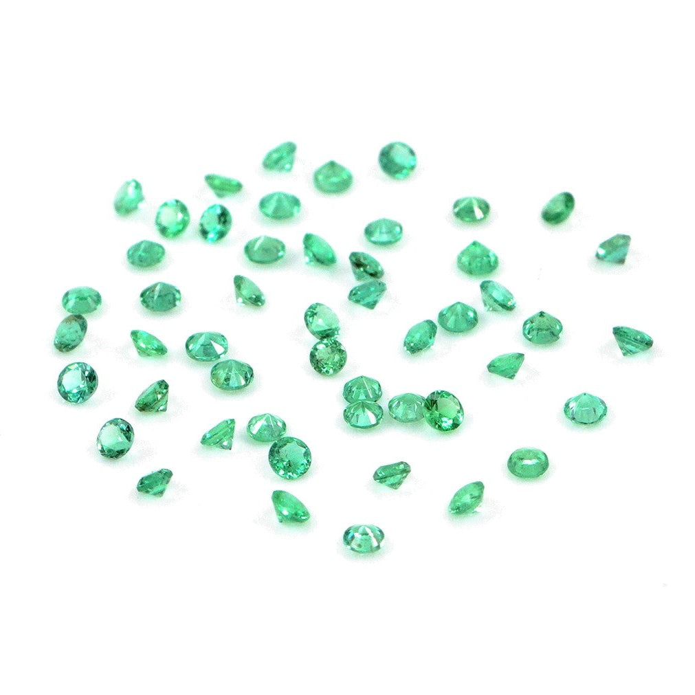 Natural Zambian Emerald Calibrated Rounds | 1mm & 1.5mm