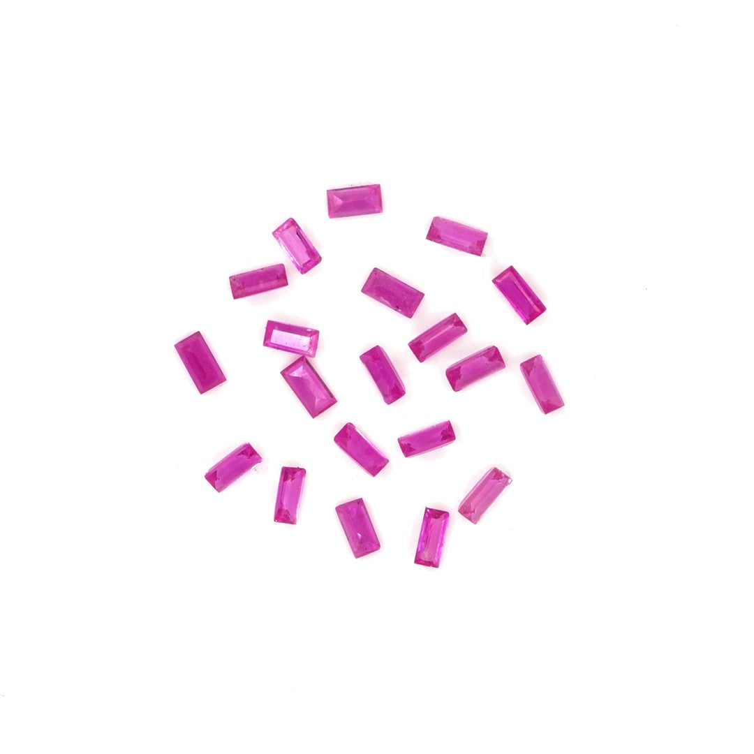 Natural Untreated Mozambique Pink Sapphire Calibrated Baguettes | 2x4mm & 2.5x5mm