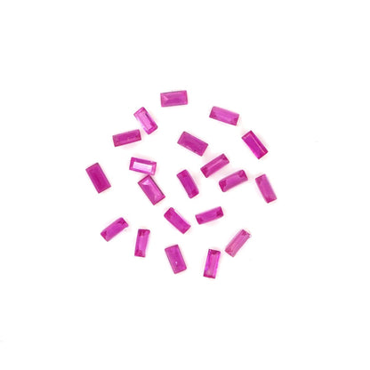 Natural Untreated Mozambique Pink Sapphire Calibrated Baguettes | 2x4mm & 2.5x5mm