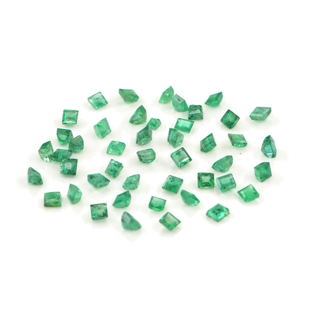 Natural Zambian Emerald Calibrated Squares | 1.5mm & 1.75mm
