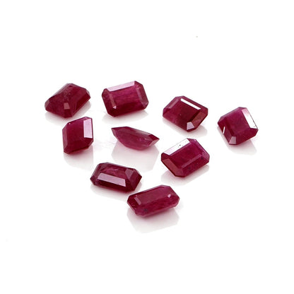 Natural Untreated Mozambique Ruby Calibrated Octagons | 5x7mm & 6x8mm