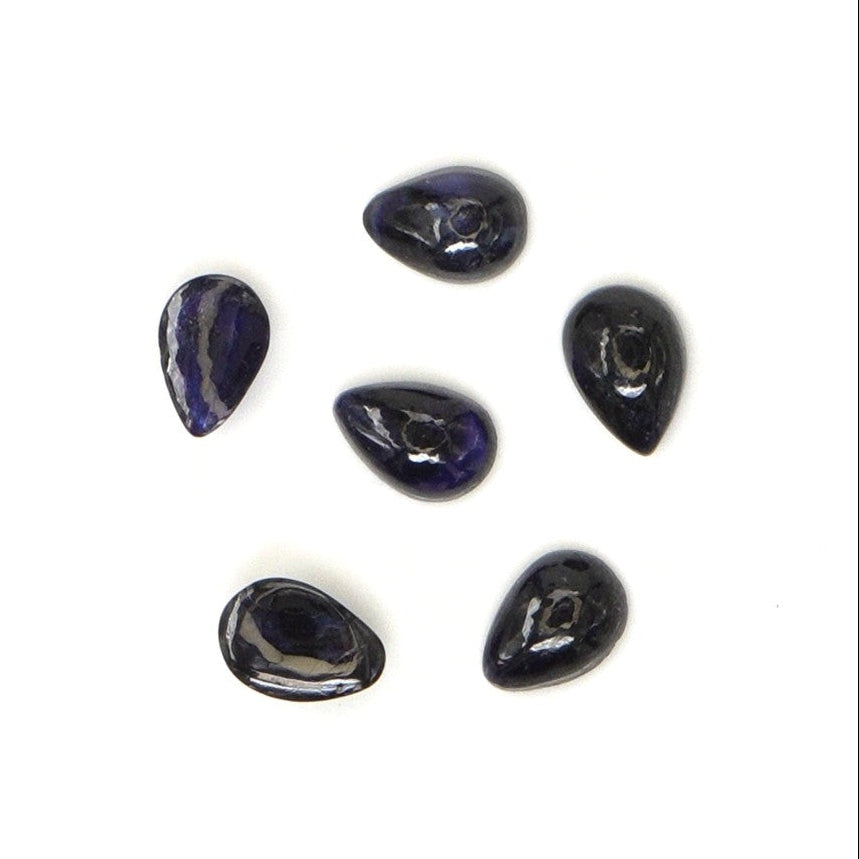 Natural Bangkok Blue Sapphire Calibrated Cabochon Pears | 3x5mm & 4x6mm