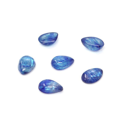 Natural Bangkok Blue Sapphire Calibrated Cabochon Pears | 3x5mm & 4x6mm