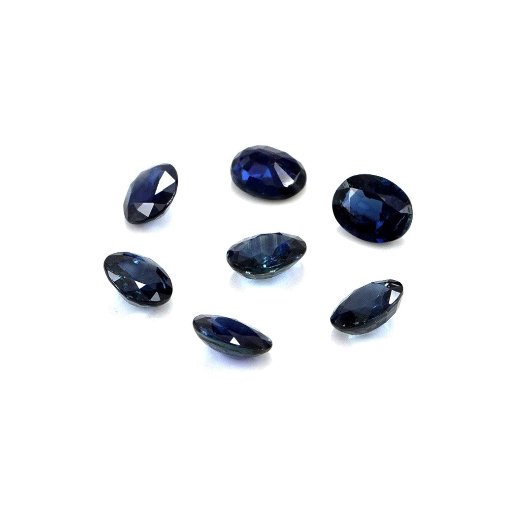 Natural Untreated Australian Blue Sapphire Calibrated Ovals | 5x6mm & 6x7mm