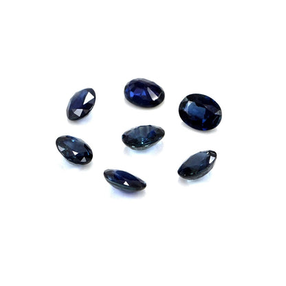 Natural Untreated Australian Blue Sapphire Calibrated Ovals | 5x6mm & 6x7mm