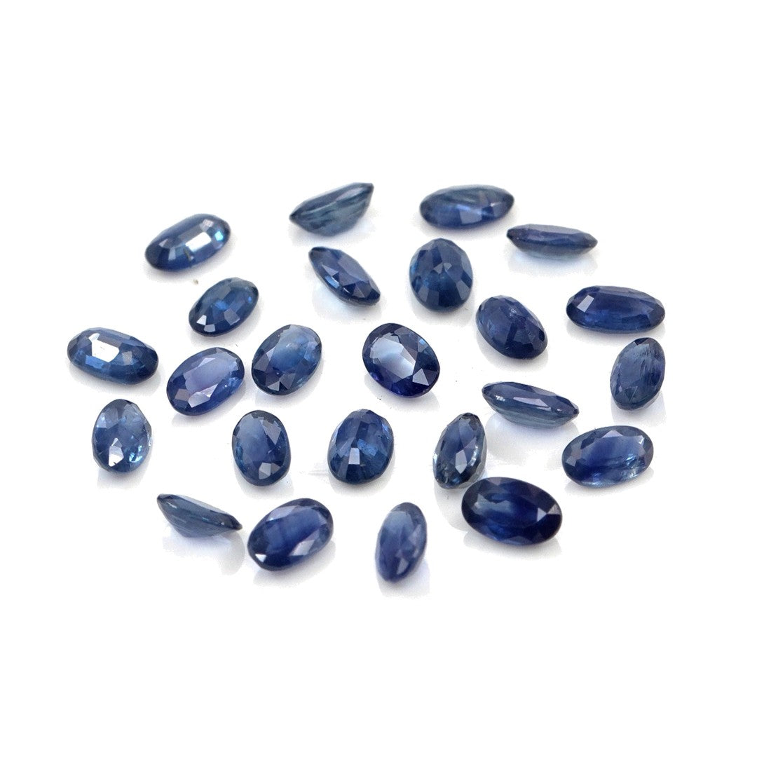 Natural Untreated Blue Sapphire Calibrated Ovals | 3x5mm & 4x6mm