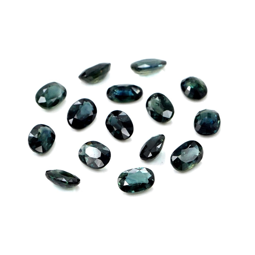 Natural Untreated Teal Sapphire Calibrated Ovals | 3x5mm & 4x6mm