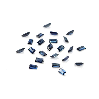Natural Untreated Blue Sapphire Calibrated Baguettes | 2x4mm & 2.5x5mm