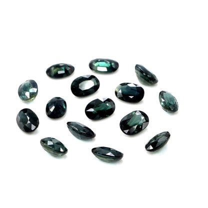 Natural Untreated Teal Sapphire Calibrated Ovals | 3x5mm & 4x6mm