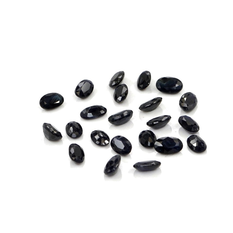 Natural Untreated Blue Sapphire Calibrated Ovals | 3x5mm & 4x6mm