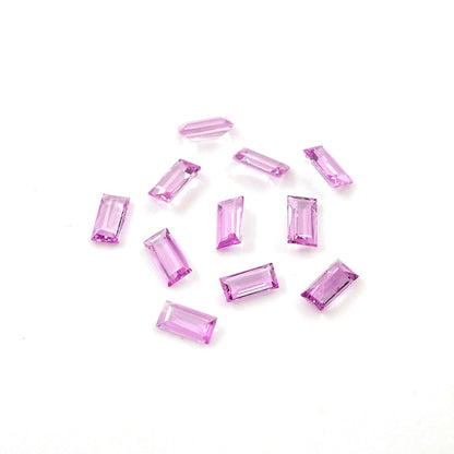 Natural Untreated Pink Sapphire Calibrated Baguettes | 2x4mm & 2.5x5mm
